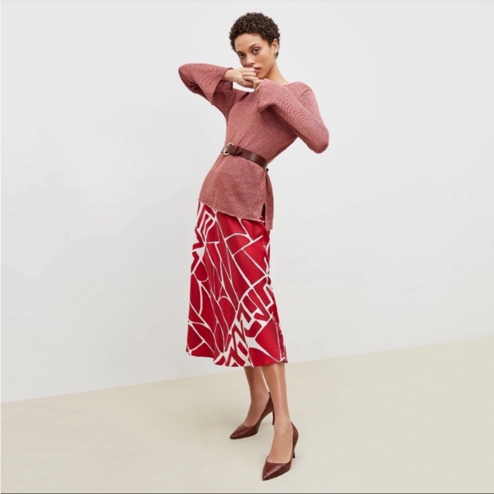 MM Lafleur Dusty Rose Scoop Neck Sweater